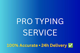do accurate data entry and typing work fast