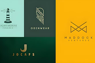 do modern minimalist line art or text logo design