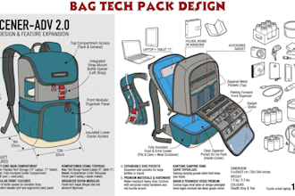 do bag tech pack design for handbags, backpacks, duffle bag, tote bag or purse