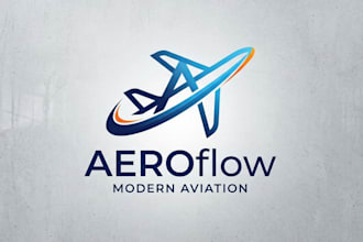 design a modern and dynamic plane logo for your brand