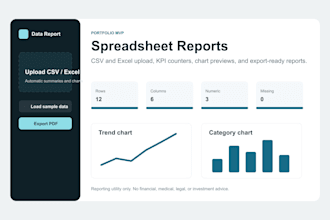 build automated CSV excel reports and dashboards with charts