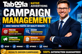 set up and manage taboola outbrain native ads traffic campaigns