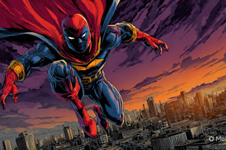 superhero character for comics