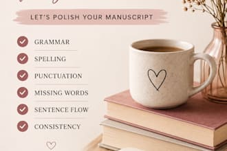 proofread your romance, fantasy, ya, or fiction manuscript