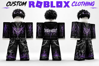 create custom roblox clothing outfit uniform template suit and ties for you