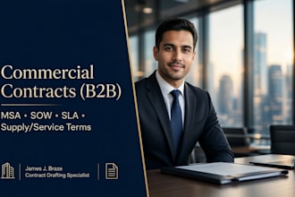prepare legally structured commercial contracts for b2b transactions