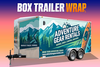 design professional box trailer wraps,vehicle wrap