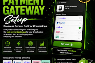 shopify payment gateway activate stripe klarna store integration ecommerece API