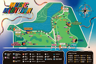 design festival, event and venue maps for print and digital use