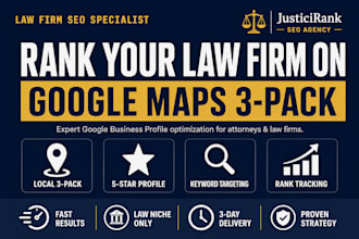 rank your law firm on google maps 3 pack with expert gbp optimization