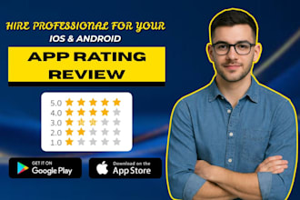 do QA testing, app testing, fast 5 star android app reviews, and ios app review