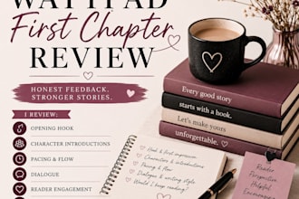 review your wattpad first chapter and provide feedback