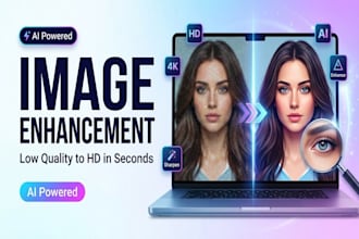 professionally enhance, upscale, sharpen, and enlarge photos to high resolution