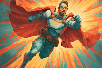 illustrate a superhero pop art portraits