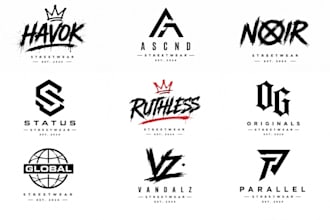 design urban streetwear graffiti typography logo