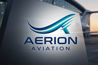 design a professional and modern aviation logo for your business