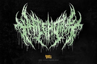 create death metal, black metal, and brutal death metal logo