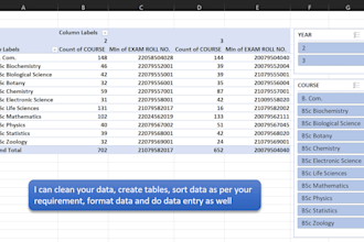 data cleaning, data management and data entry