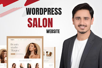 design modern salon website in wordpress