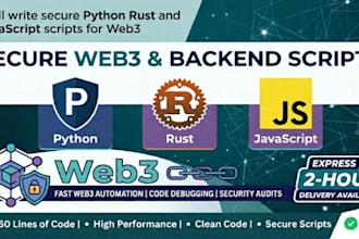 write secure python rust and javascript, scripts for web3