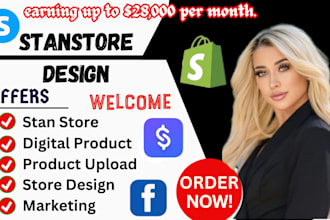 setup stan store, shopify digital product store stan store digital store, payhip