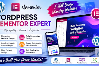 design a premium wordpress website using elementor pro