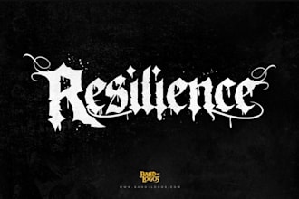 design a dark folk black metal logo for your band