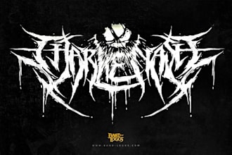 design a chaotic horrorcore style logo