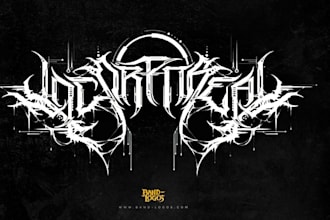 design a technical deathmetal, deathcore and metalcore logo