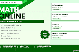 teach math online for school college 0 level students
