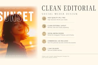 create clean editorial post design