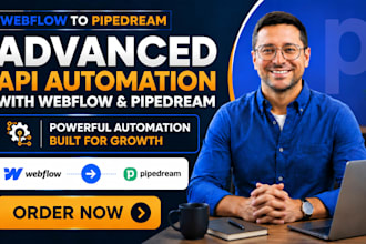 integrate webflow with pipedream for advanced API automation
