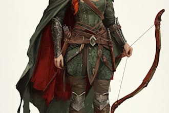 dnd character and dnd party character