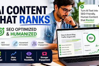 seo optimize and humanize ai written blog content