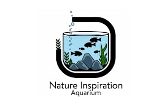 design wonderful aquarium nature logo