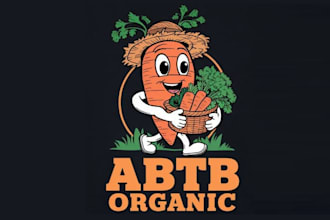 design mascot organic fresh fruit logo