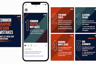 create clean and professional carousel post designs