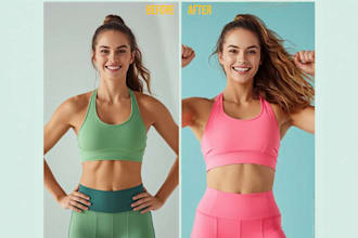 create fitness before and after social media graphics for your gym