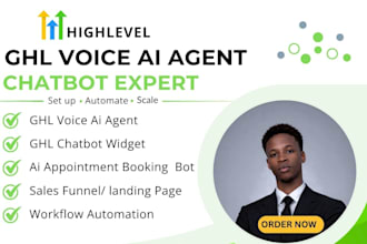 expert in gohighlevel voice ai agent workflow automations cluade ai receptionist