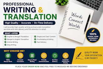 do professional english and bengali writing and translation