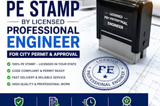 provide you with pe stamp as licensed engineer