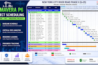 create a primavera p6 or ms project schedule for construction and epc projects