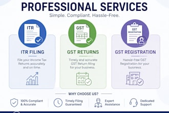 provide services like itr fillings, gst compliances and data cleaning work
