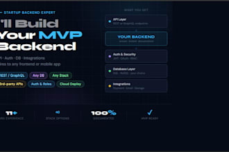 build your startup mvp backend API with auth, database, and deployment