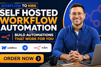 connect webflow with n8n for self hosted workflow automation