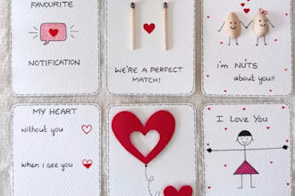 create and deliver handmade physical cards for birthdays, anniversaries, wedding