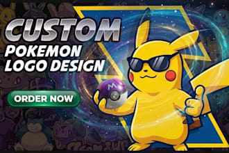 create pokemon logo for your stream mascot twitch youtube banner pokemon website