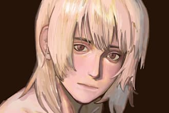 draw anime avatar and character portrait