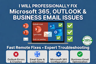 professionally fix microsoft 365, outlook and business email issues