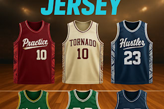 create a custom sportswear  basketball jersey design